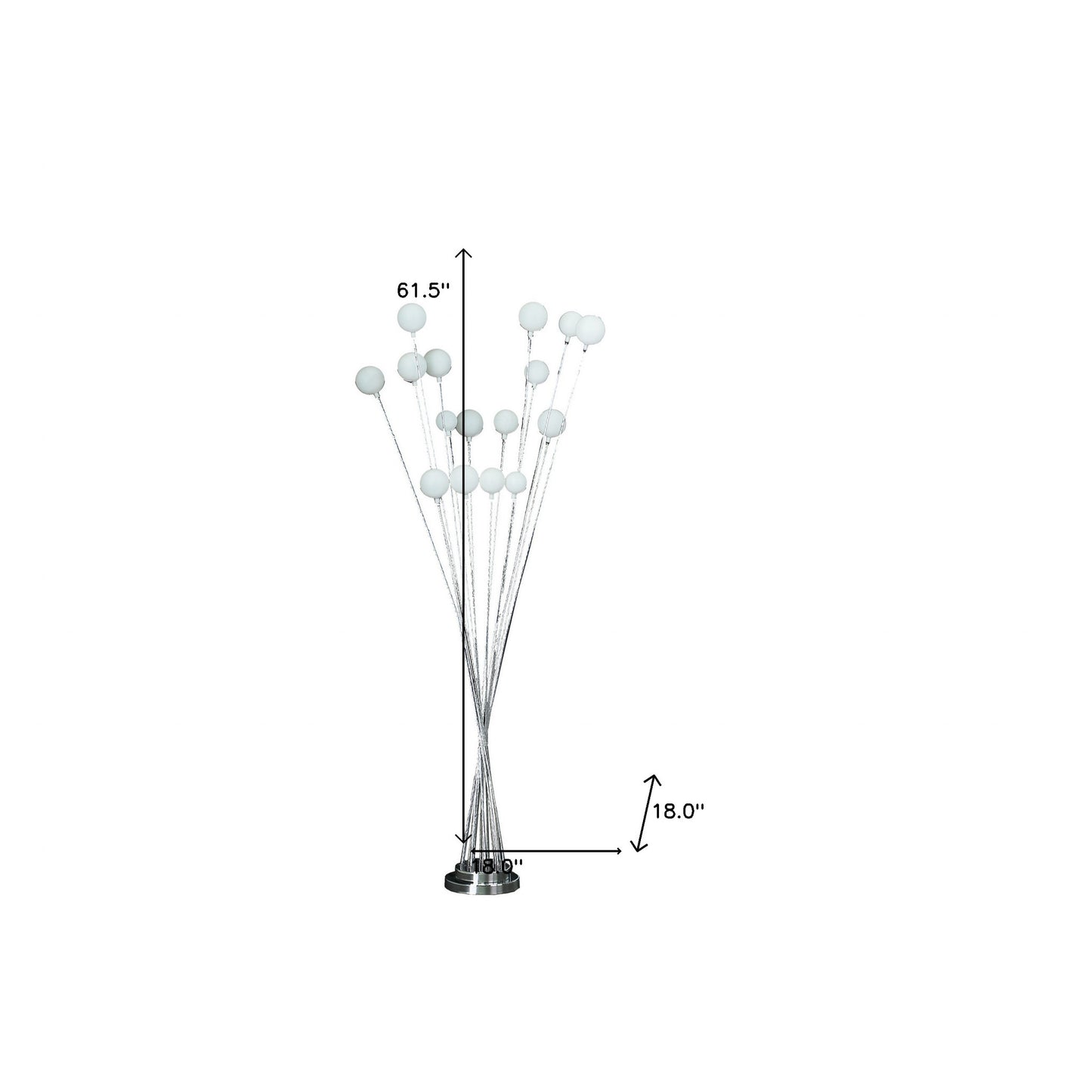 Chrome Multi-Light Floor Lamp