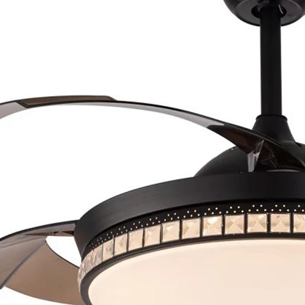 Stylish Black Chandelier w/ Retractable Blades