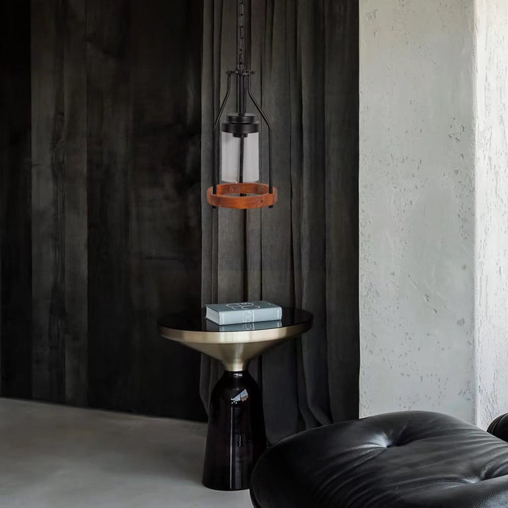 Brown Retro & Wood Pendant Light