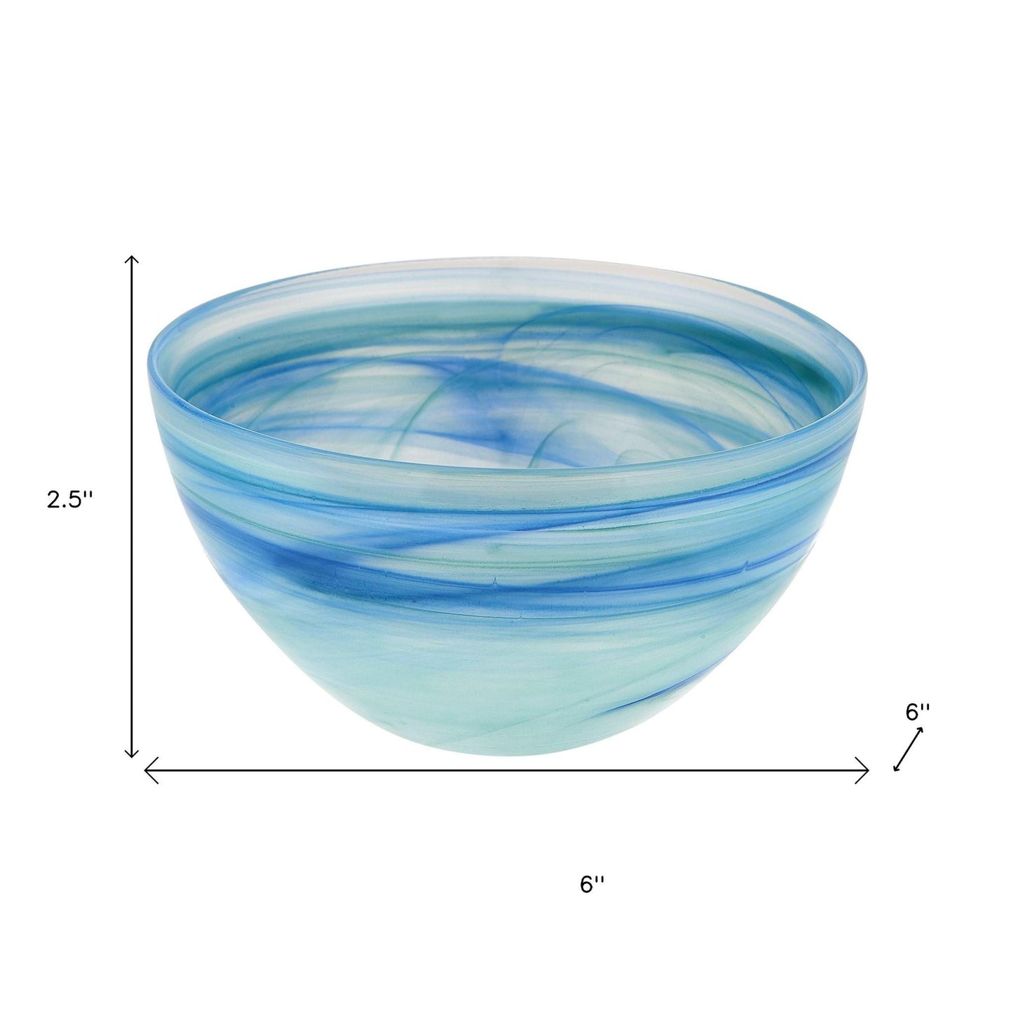 Aqua Blue And White Glass Round Candy or Nut Bowls