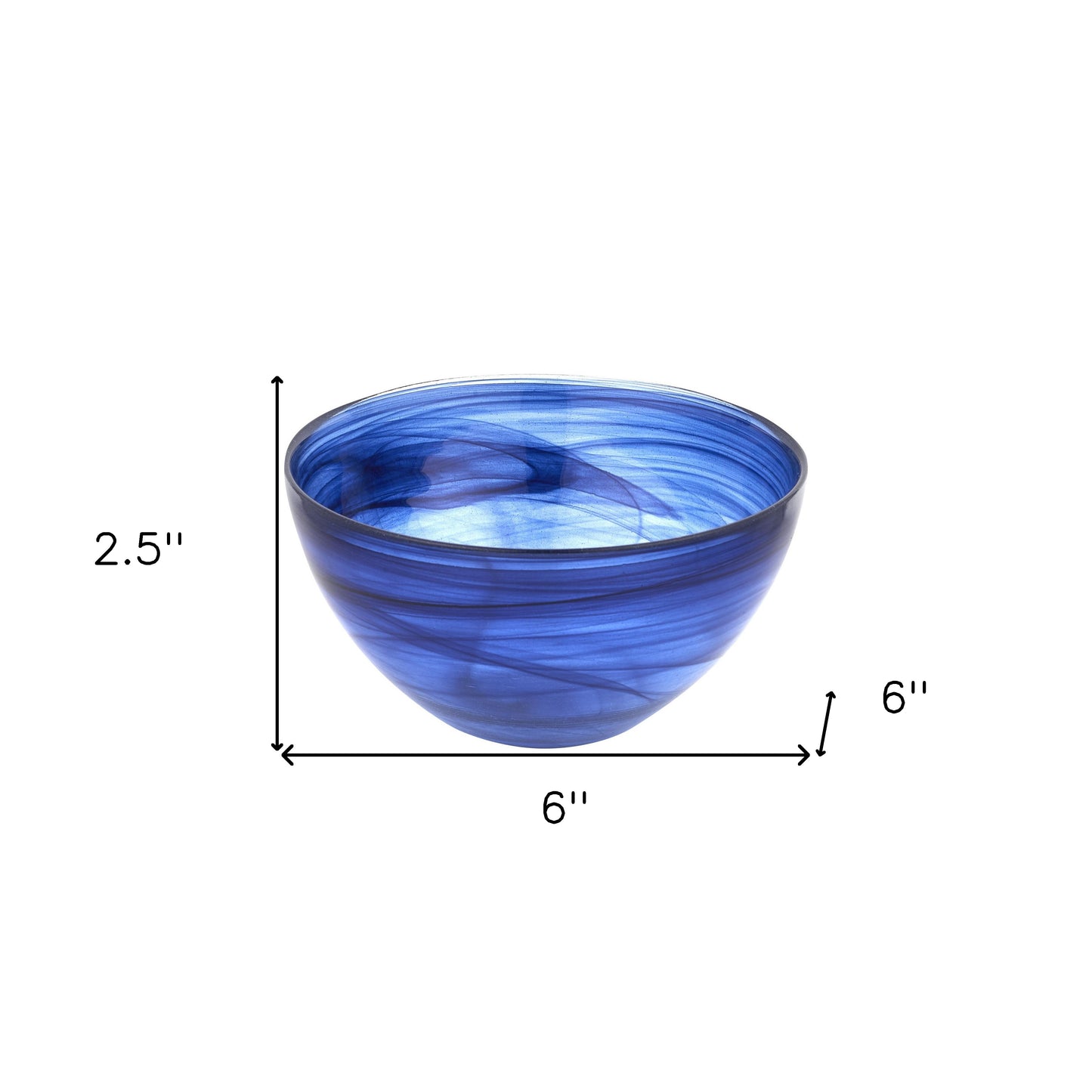 Cobalt And White Glass Round Candy or Nut Bowl