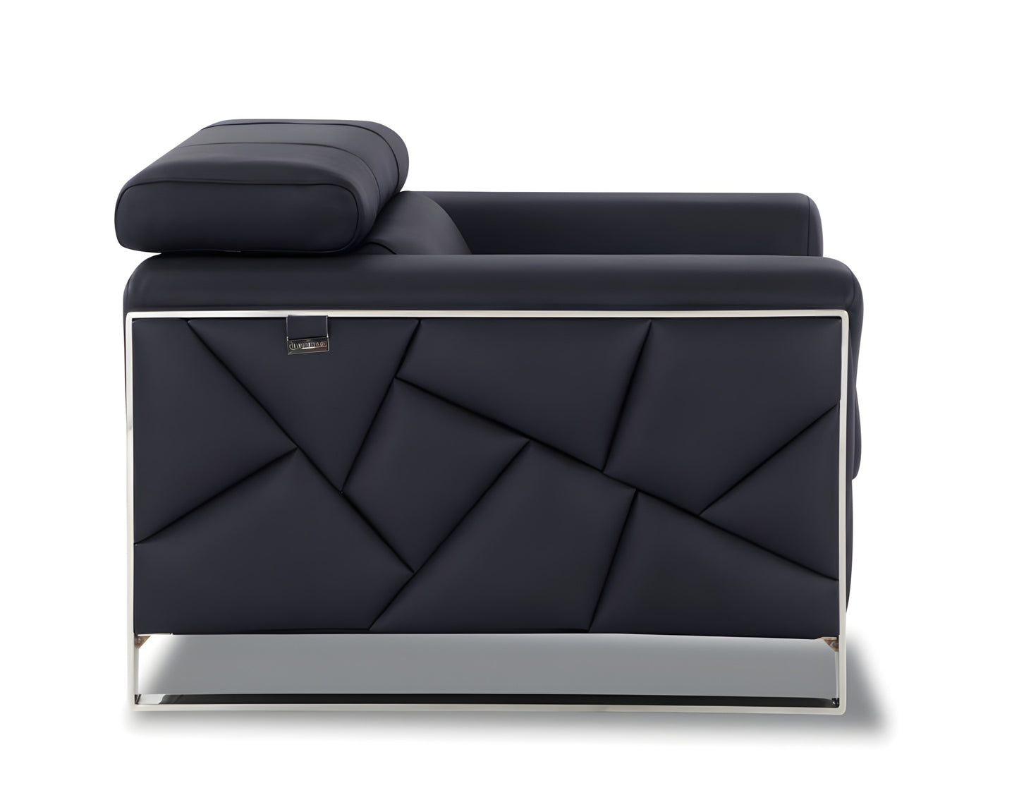 Black Italian Leather Sofa