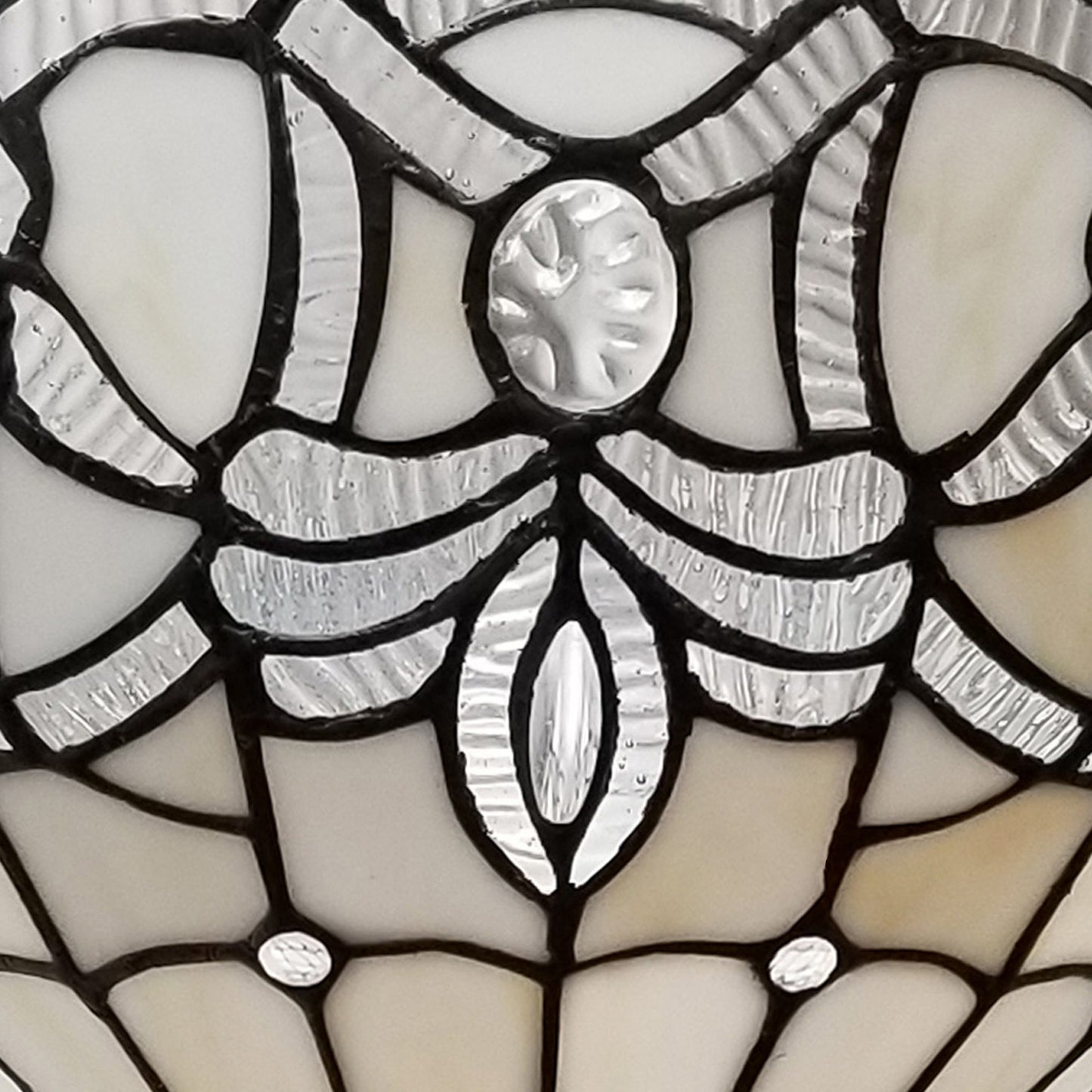 Brown Floor Lamp w/ Brown Stained Glass Bowl Shade