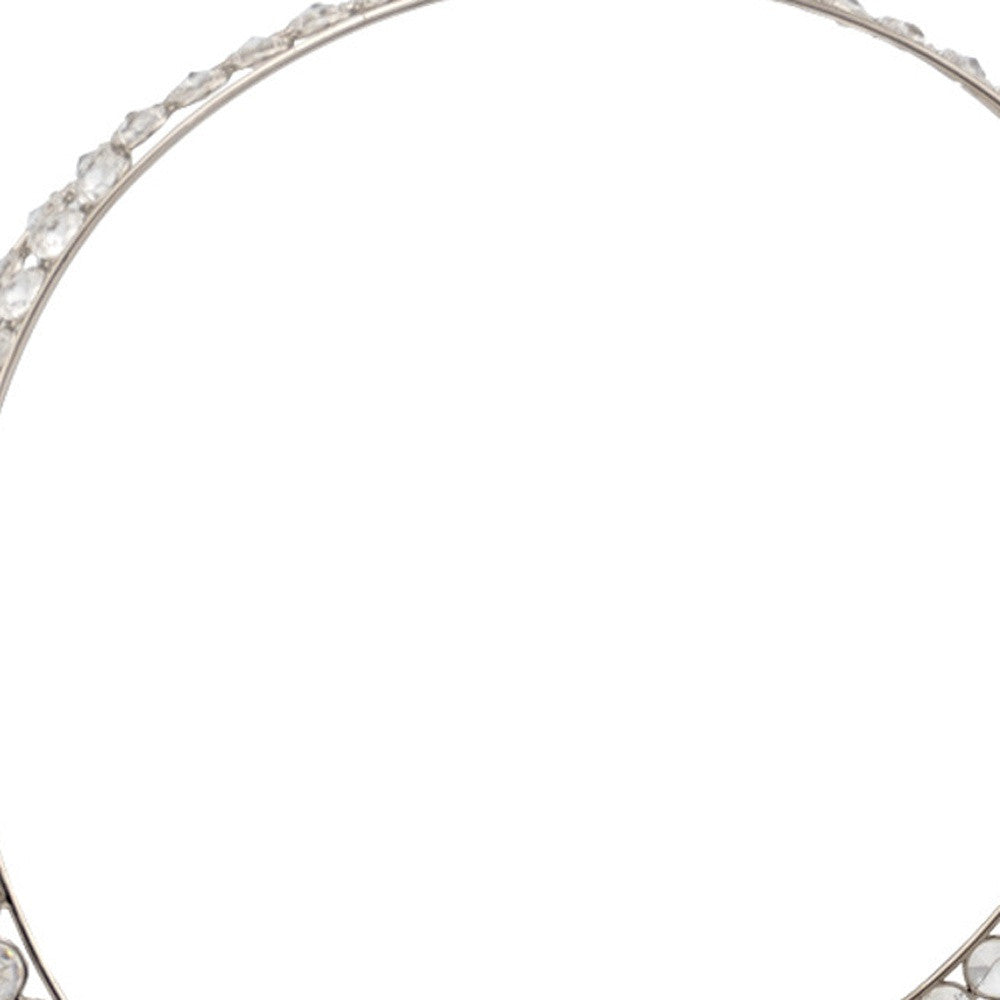 Silver and Faux Crystal Bling Ring Basket