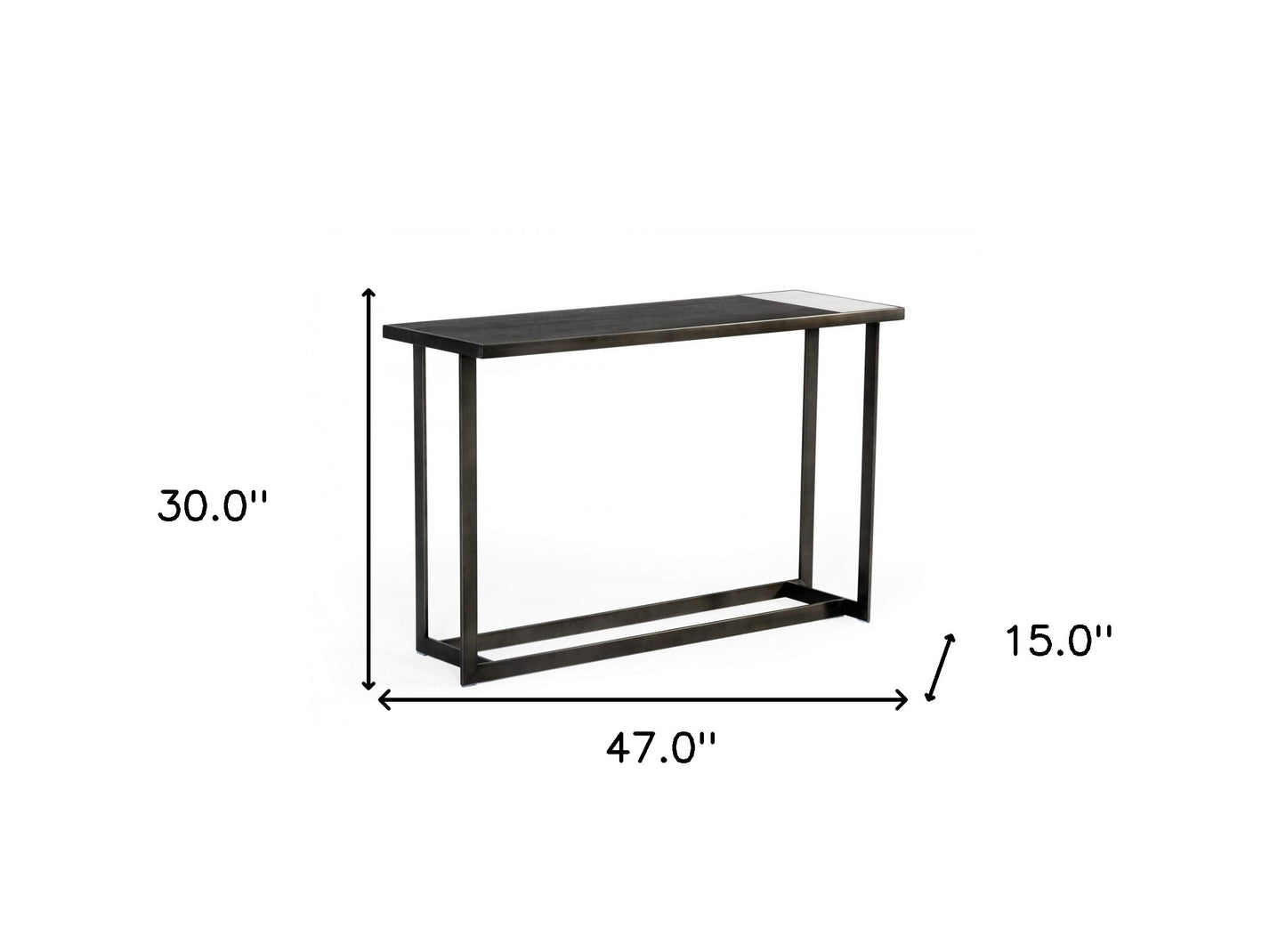 Antiqued Bronze/Grey Console Table