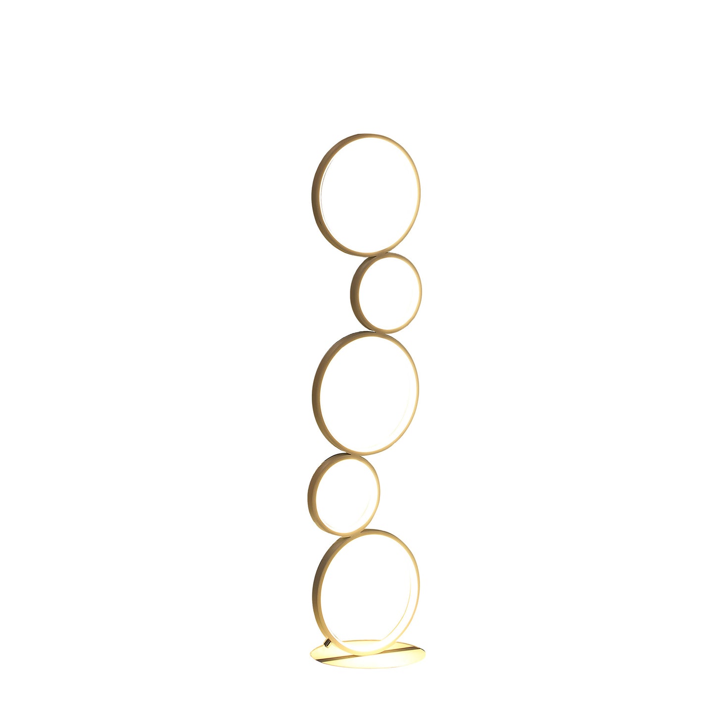 White Five Circle Geometric Sculpture Table Lamp