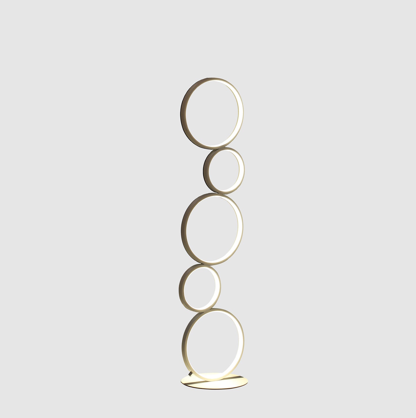 White Five Circle Geometric Sculpture Table Lamp