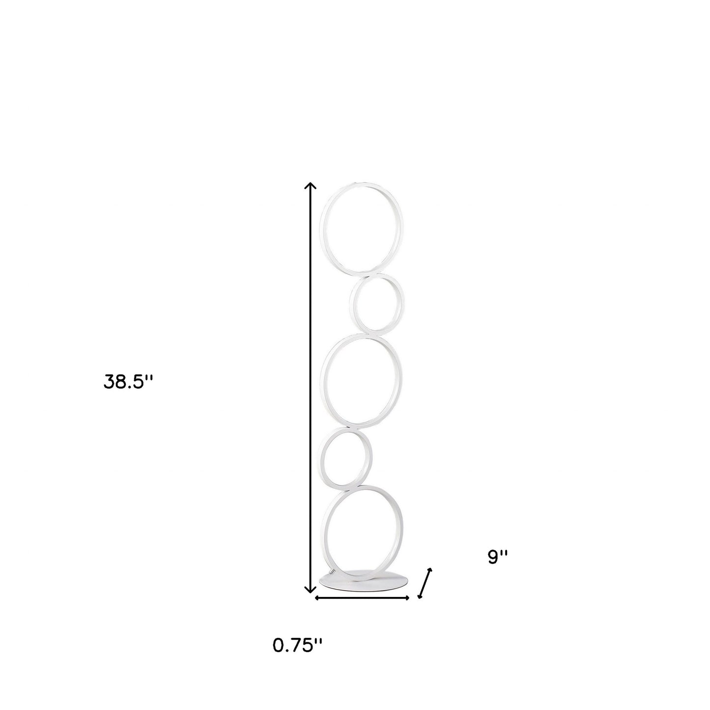 White Five Circle Geometric Sculpture Table Lamp