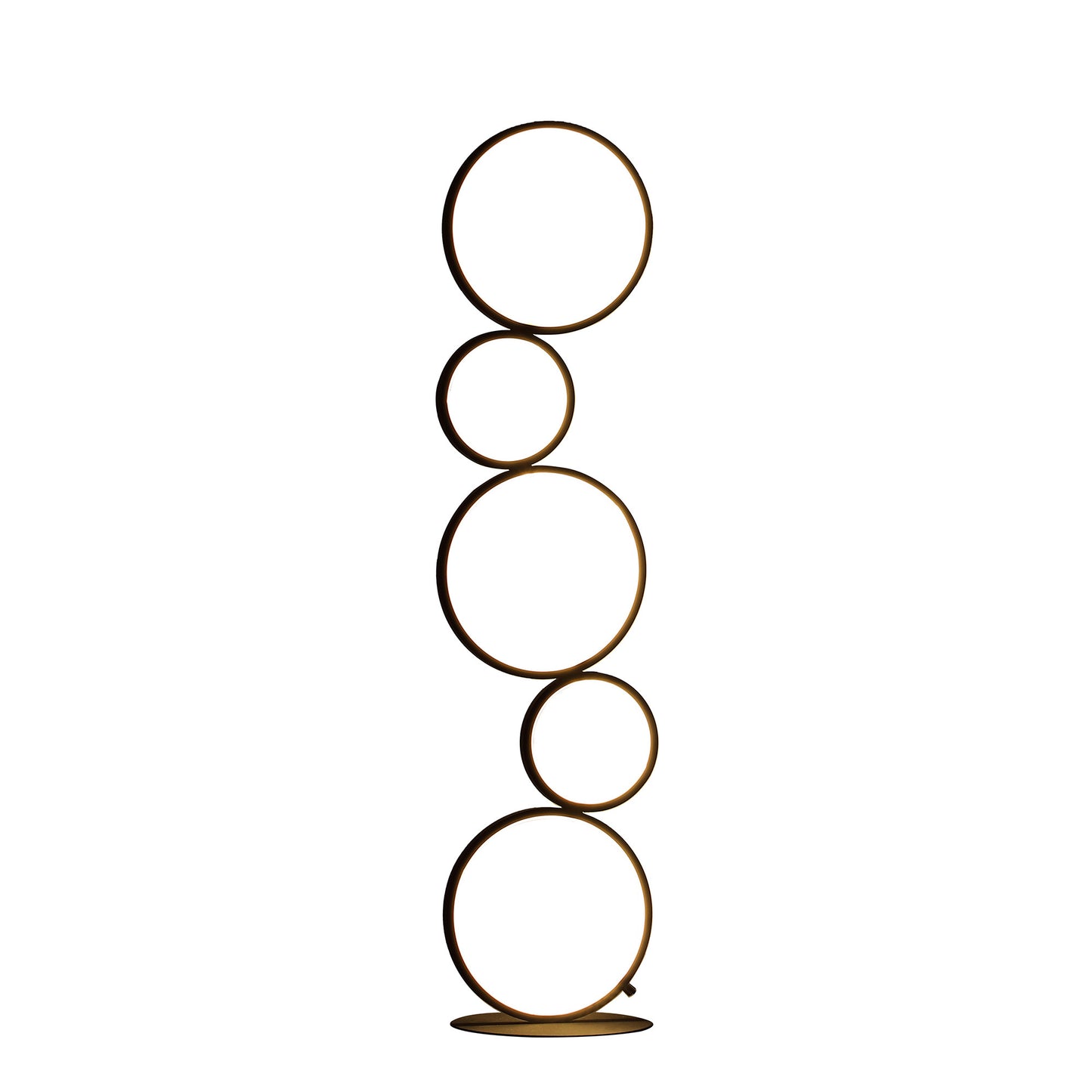 Black Five Circle Geometric Sculpture Table Lamp