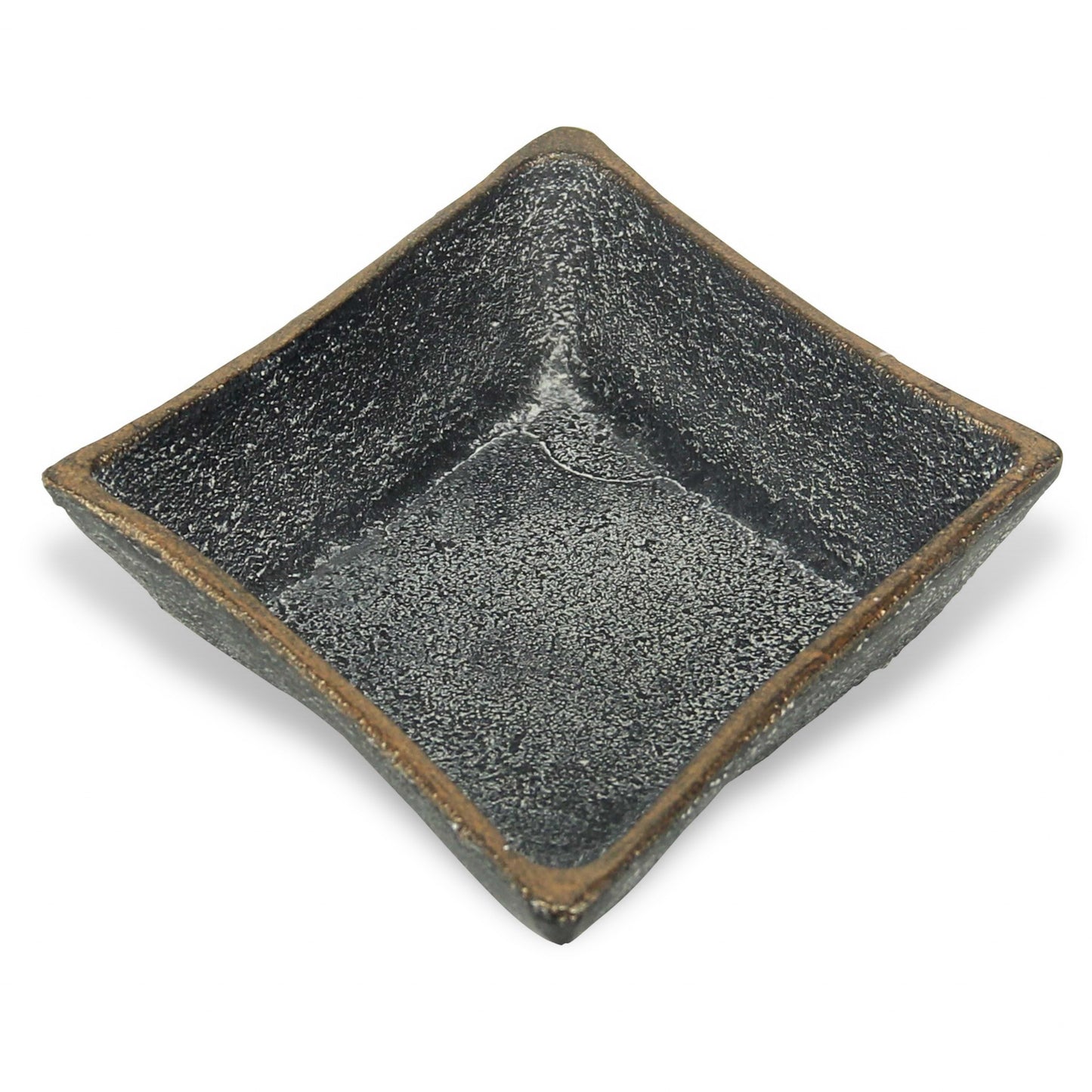 Black Cast Iron Diamond Square Bowl