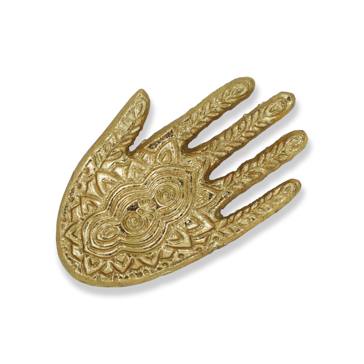 Gold Hamza Metal Handmade Tray