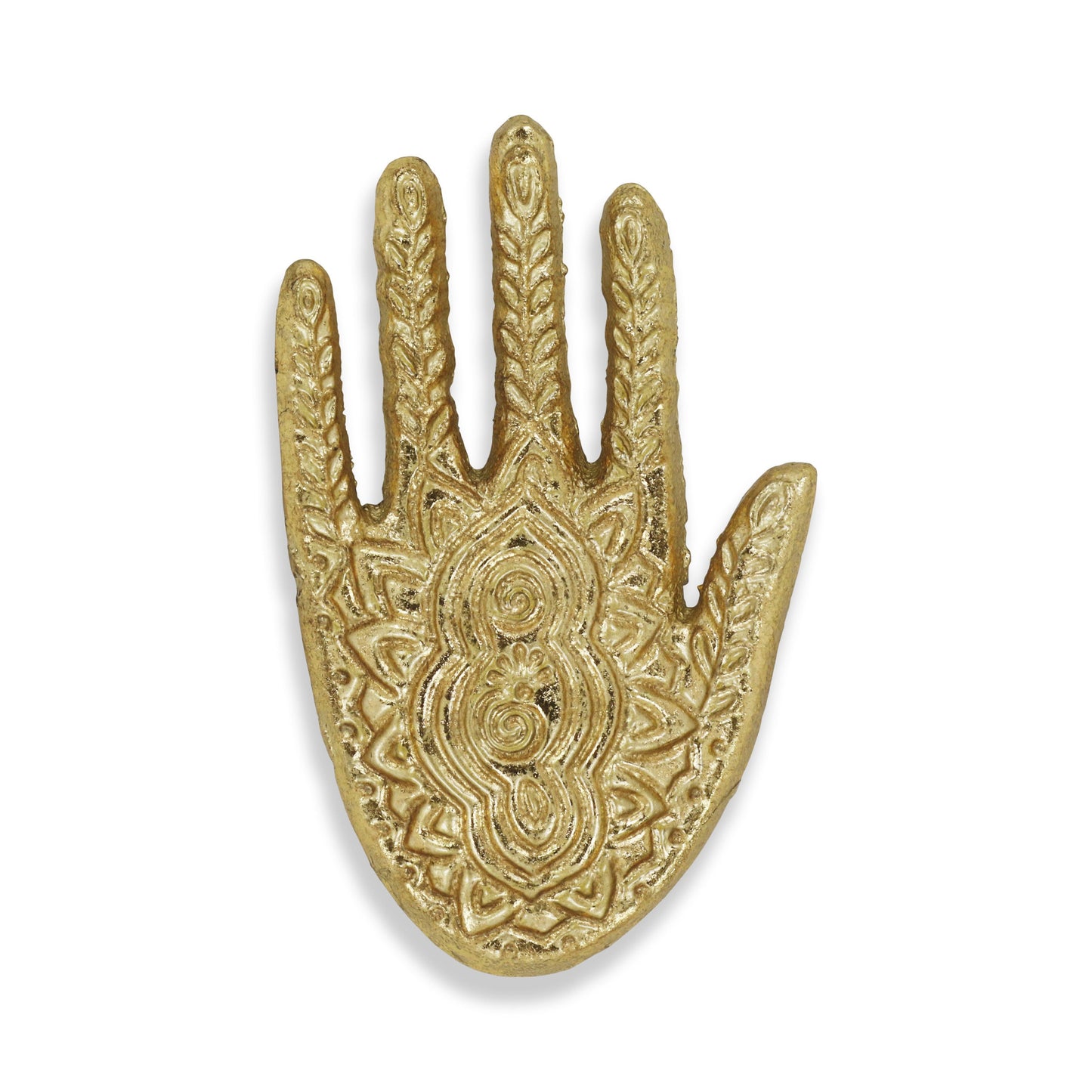 Gold Hamza Metal Handmade Tray