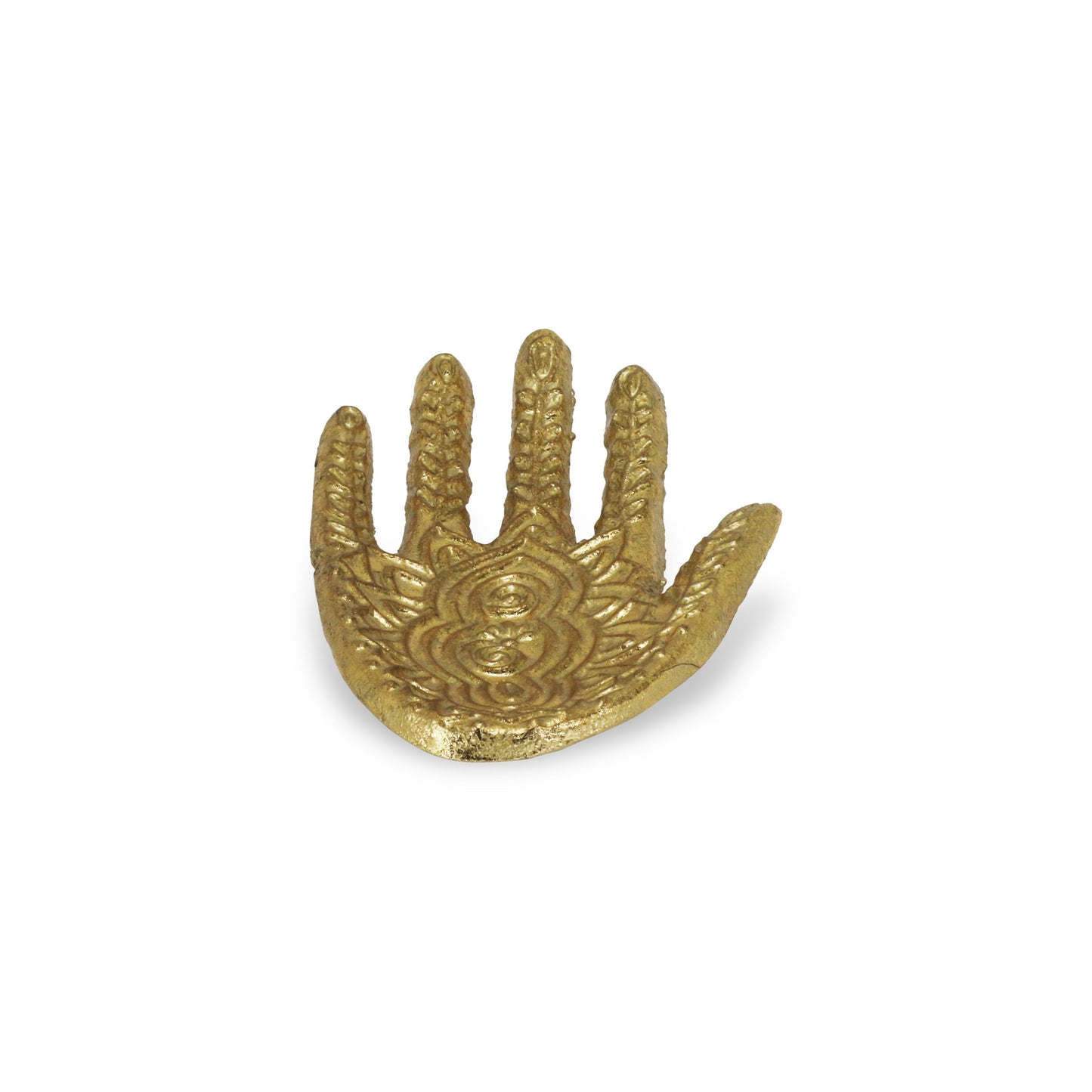 Gold Hamza Metal Handmade Tray
