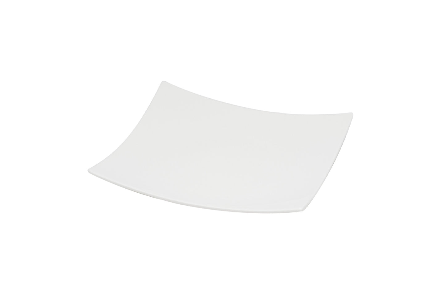 White Six Piece Square Bone China Set of 6 Salad Plate Set