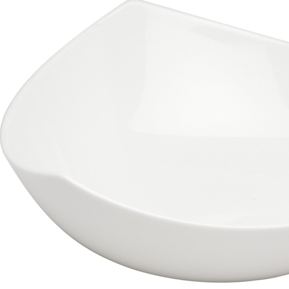 White Six Piece Triangle Bone China Set of 6 Bowl Set