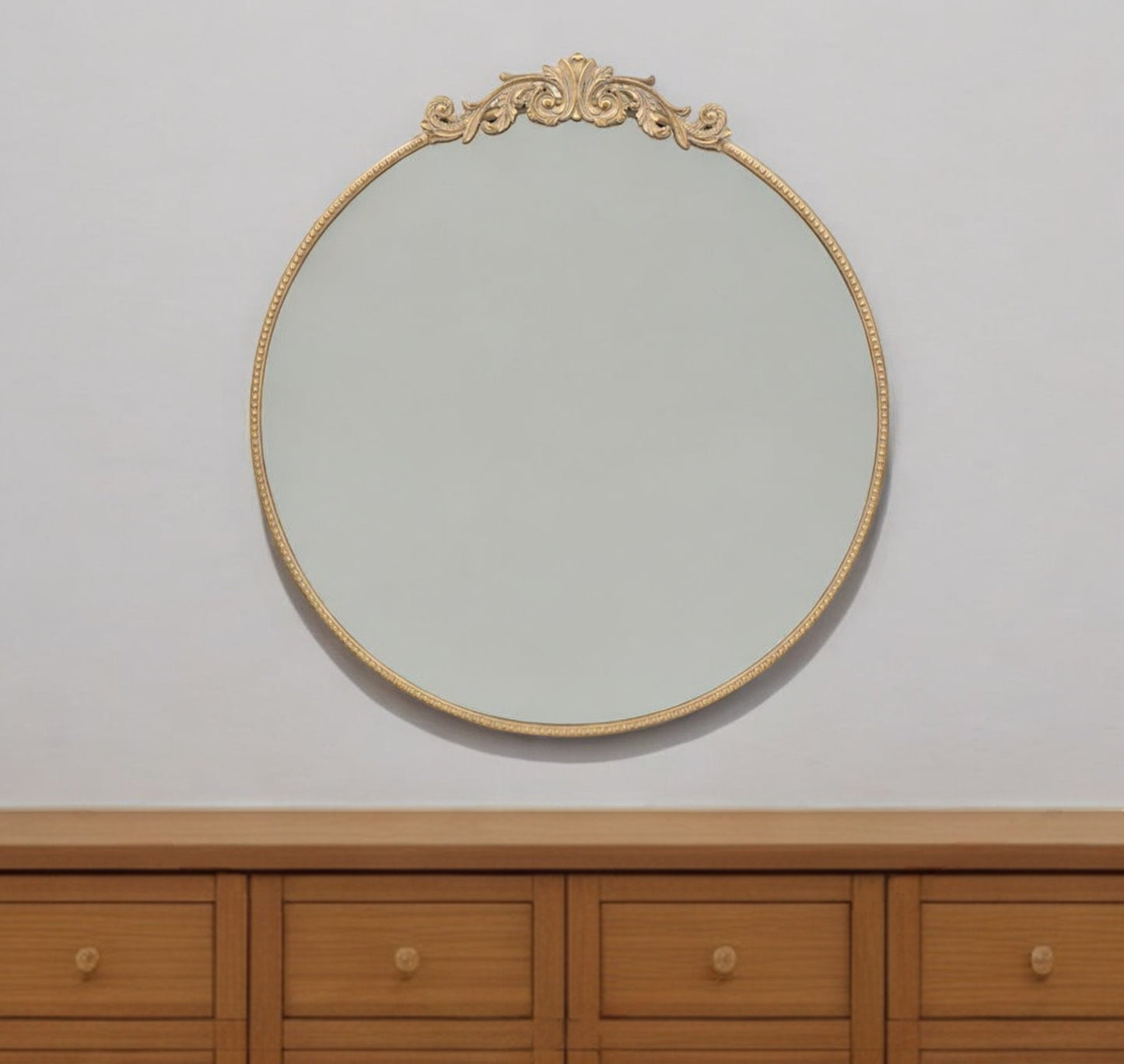 Gold Crowned Top Accent Mirror
