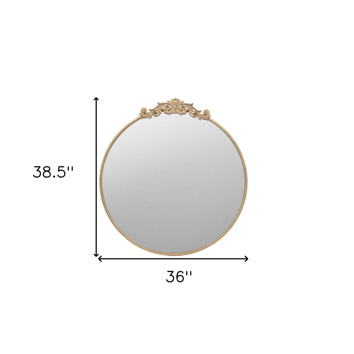 Gold Crowned Top Accent Mirror