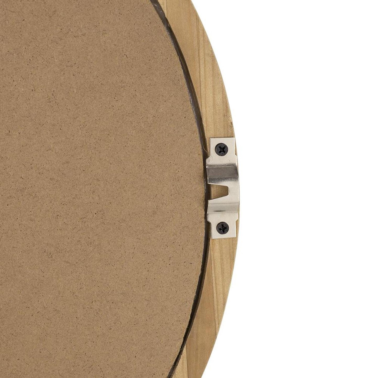 Brown Oval Solid Wood Accent Mirror