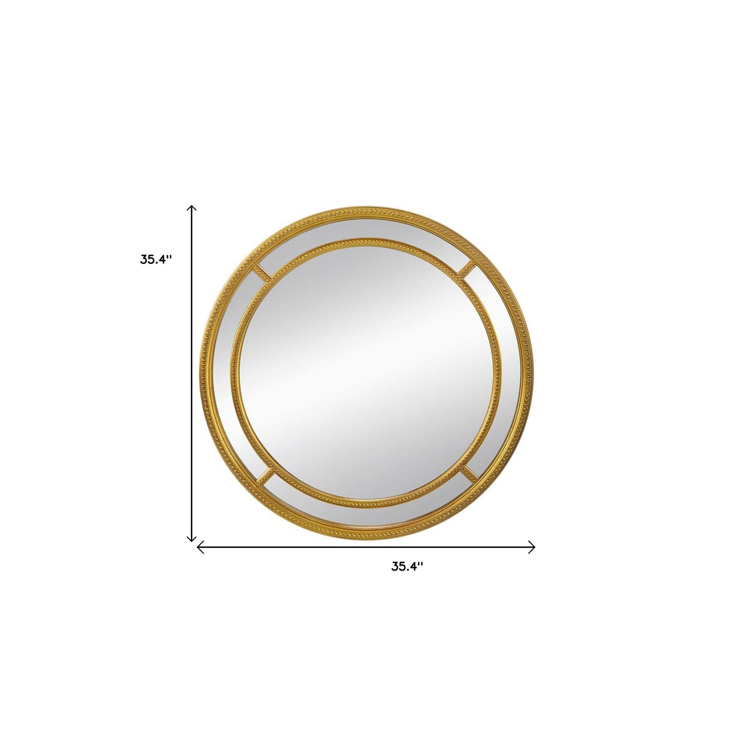 Gold Double Frame Accent Mirror