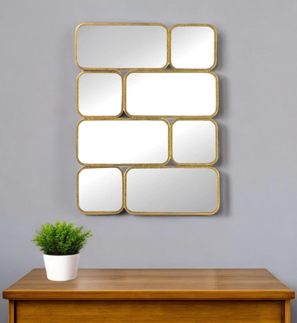 Gold Iron Framed Accent Mirror