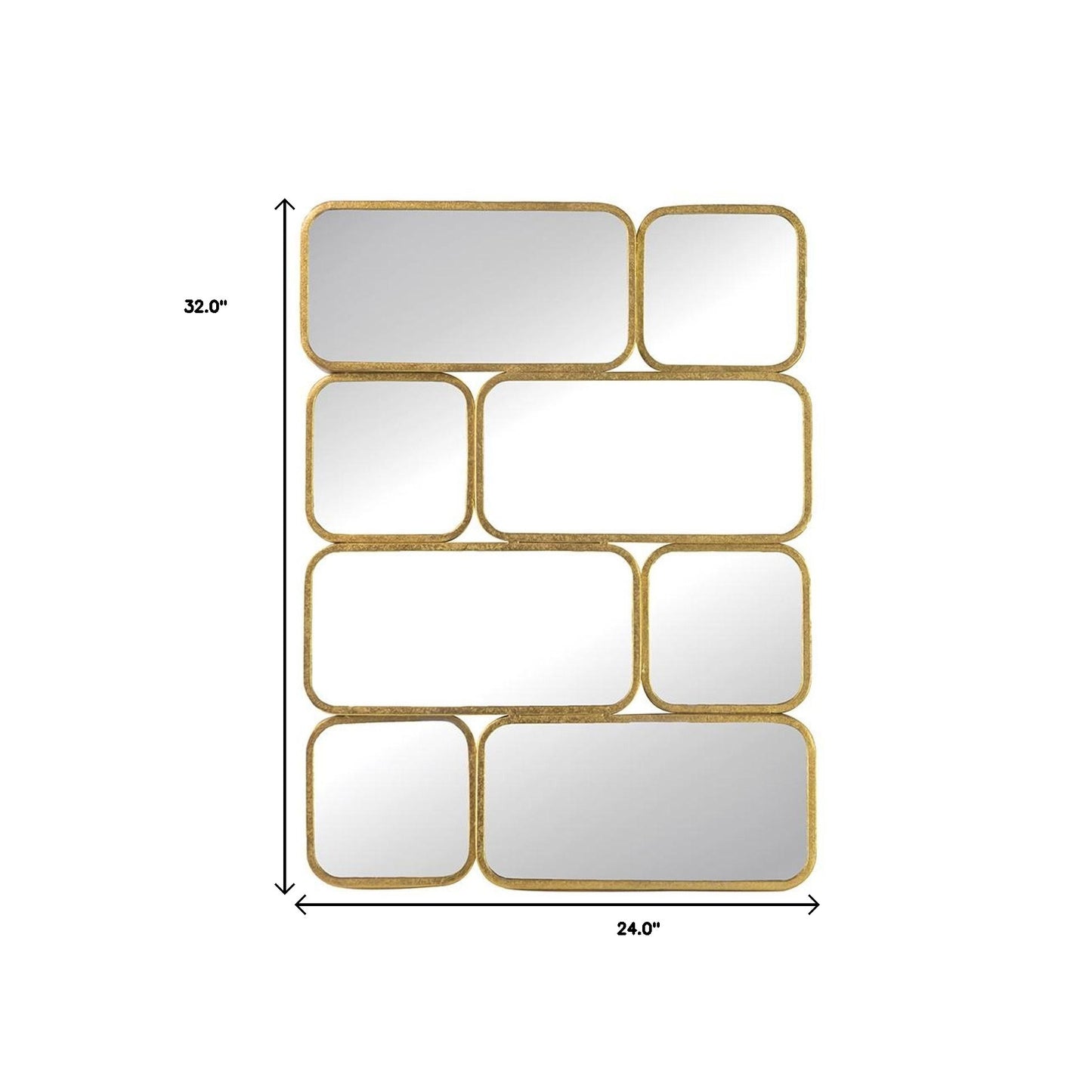 Gold Iron Framed Accent Mirror