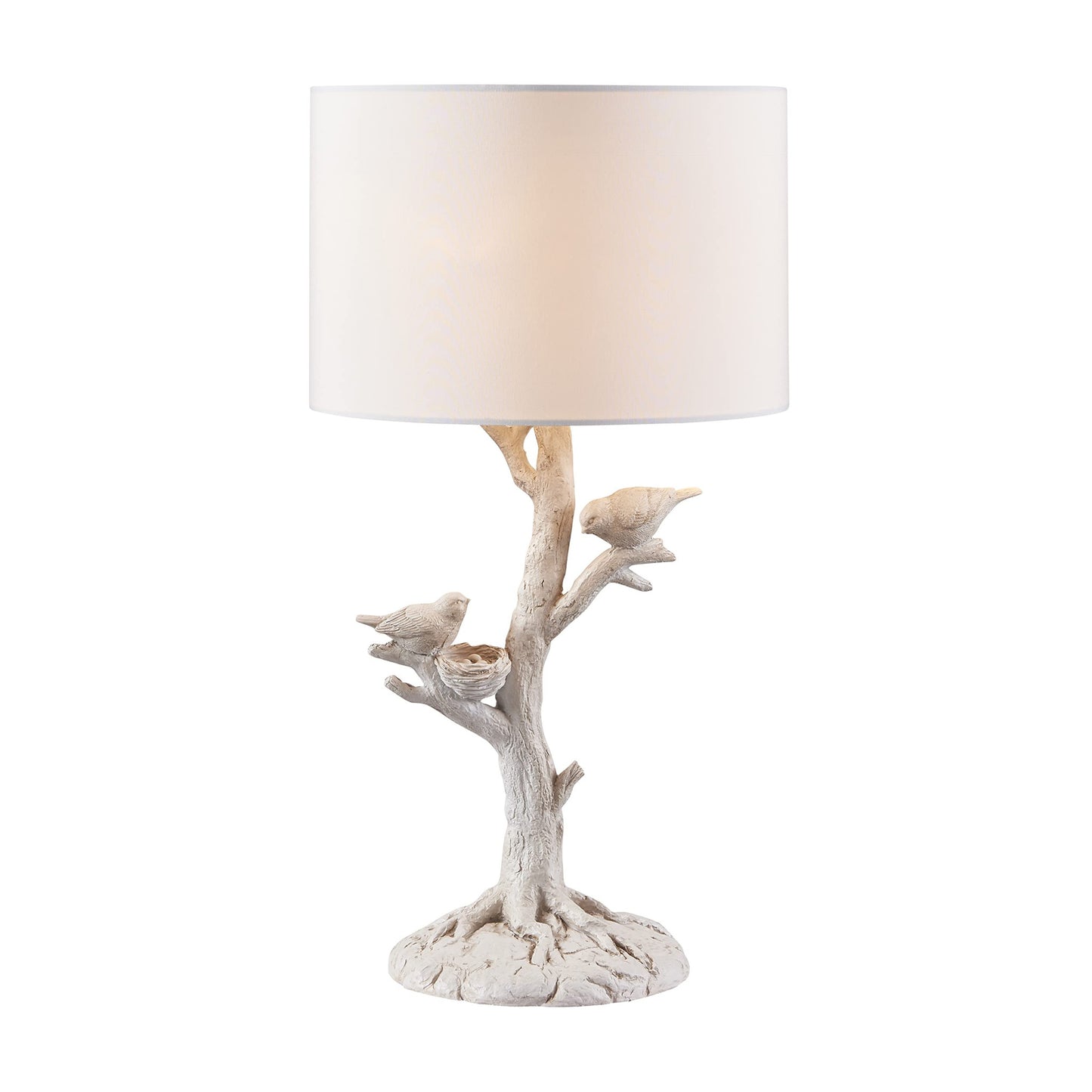 White Birds in a Tree Table Lamp w/ Shade