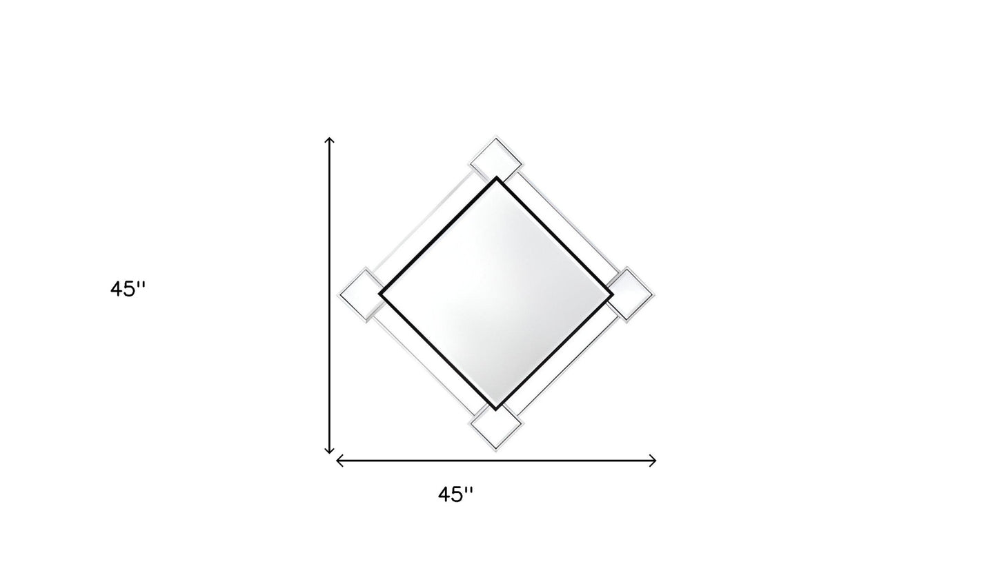 Gray And Black Abstract Accent Mirror