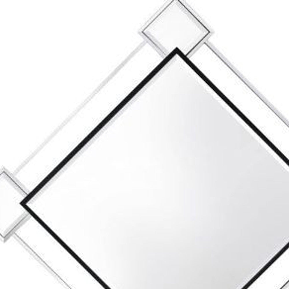 Gray And Black Abstract Accent Mirror