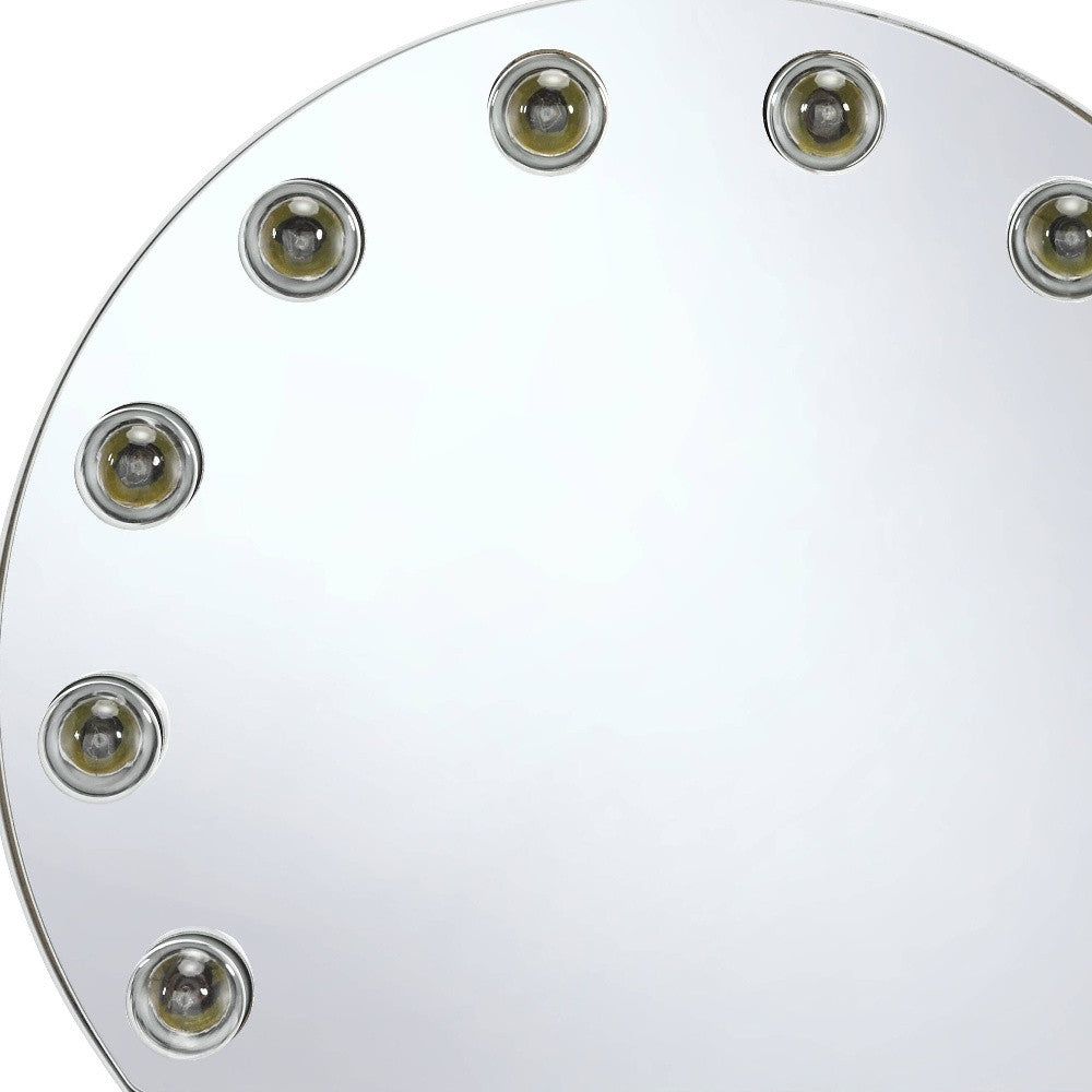 White Abstract Mounted Accent Mirror
