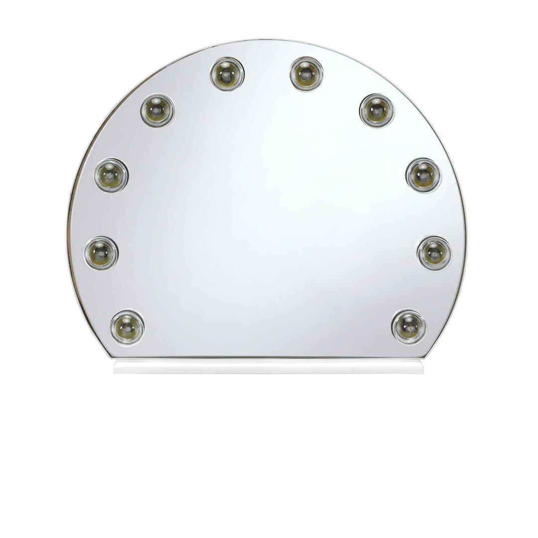 White Abstract Mounted Accent Mirror
