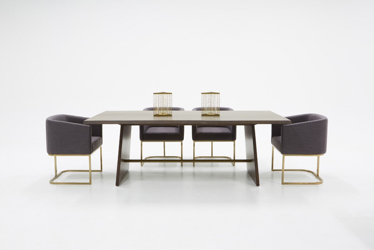 Dark Mango Rectangular Solid Wood Dining Table