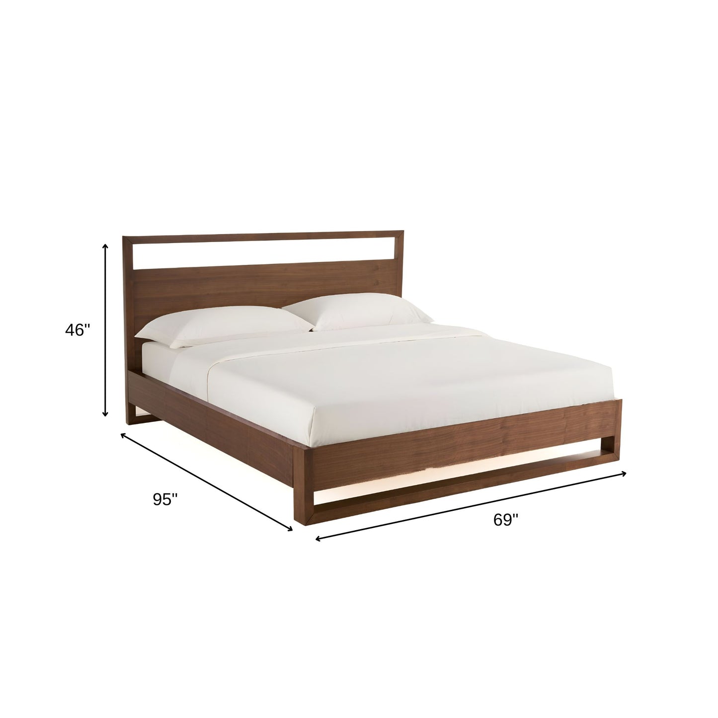 Brown Wood California King Bed Frame