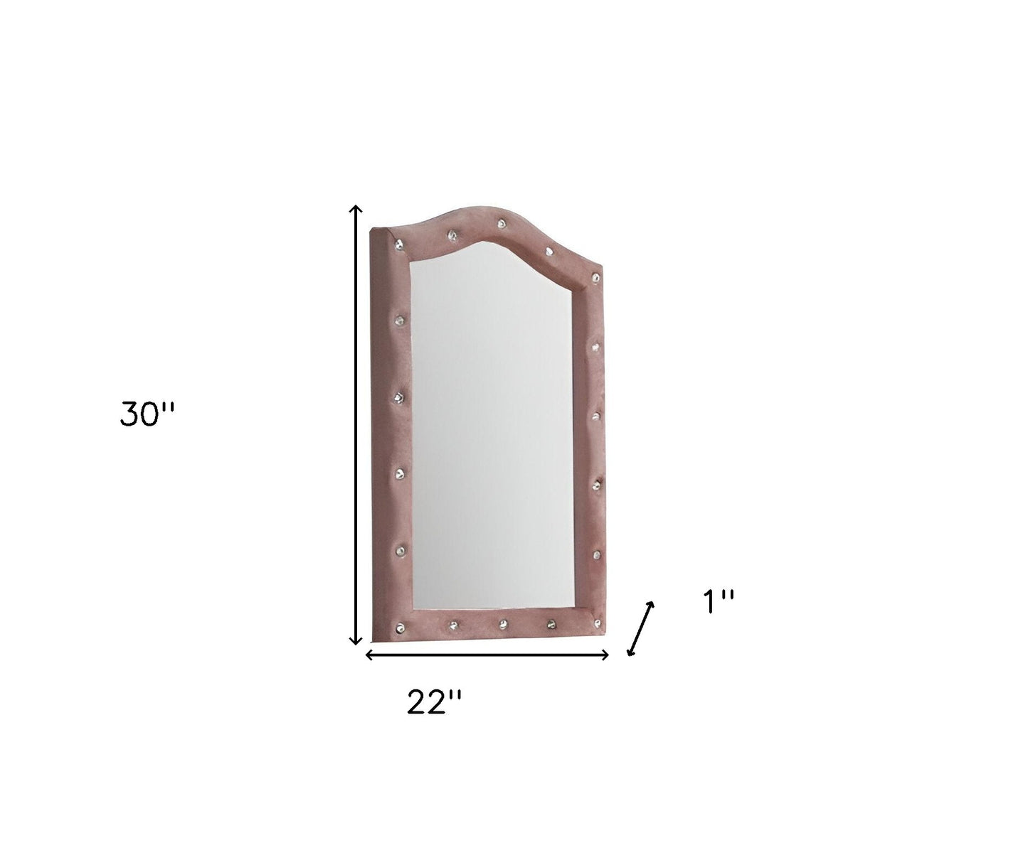Pink Abstract Wood Framed Mounted Dresser Mirror