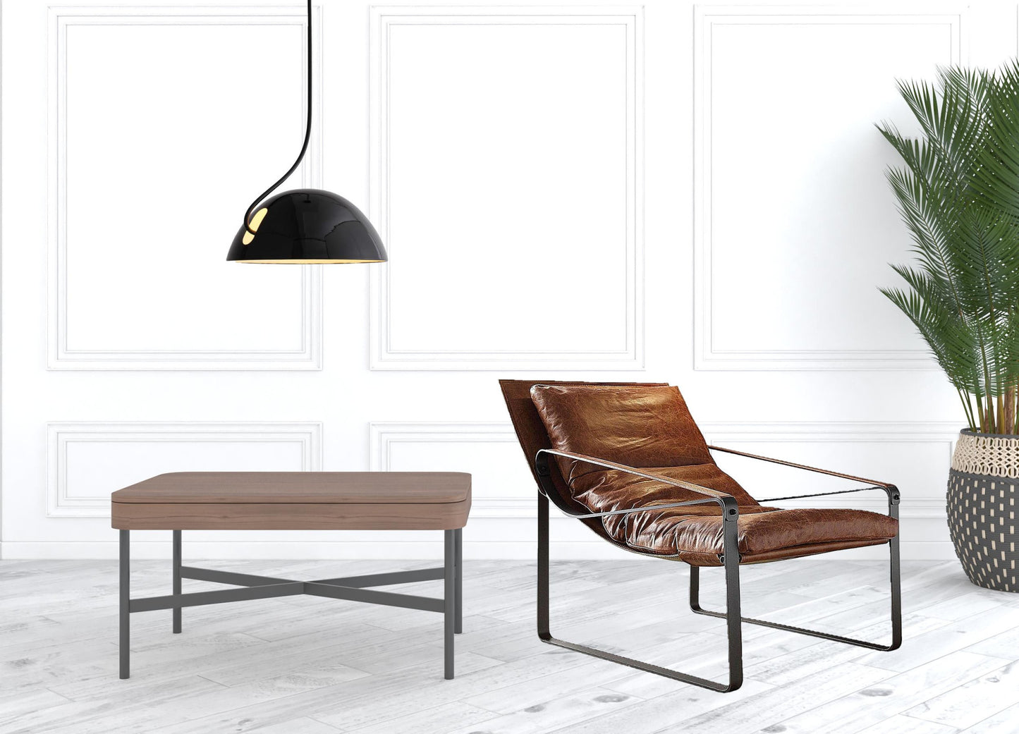Brandy Chocolate Top Grain Leather Lounge Chair