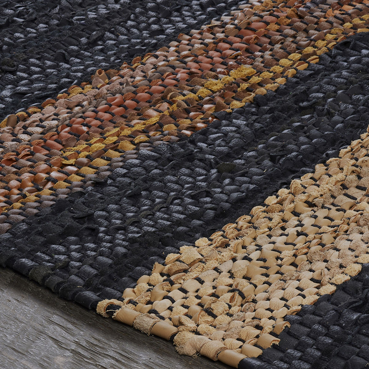 8 x 10 Navy Blue Striped Hand Woven Stain Resistant Rug