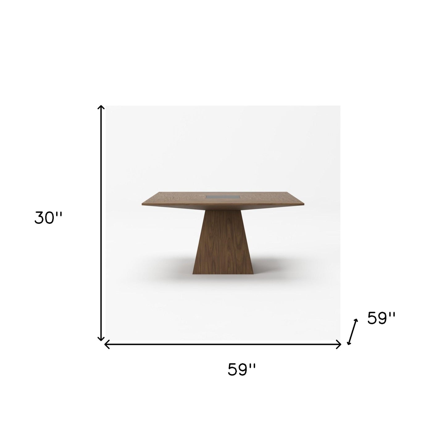 Walnut Square Solid Manufactured Wood Dining Table