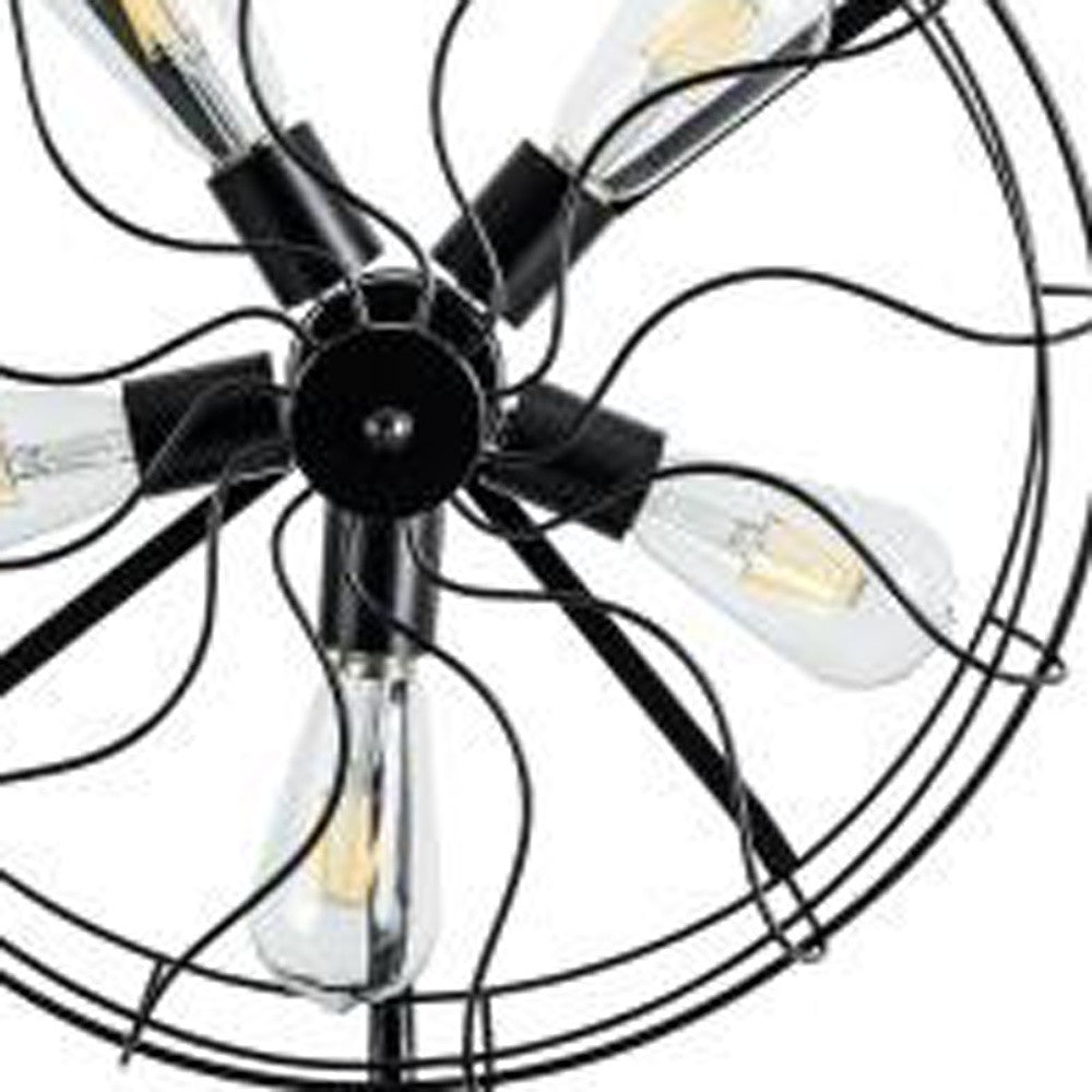 Black Industrial Fan Design Table Lamp