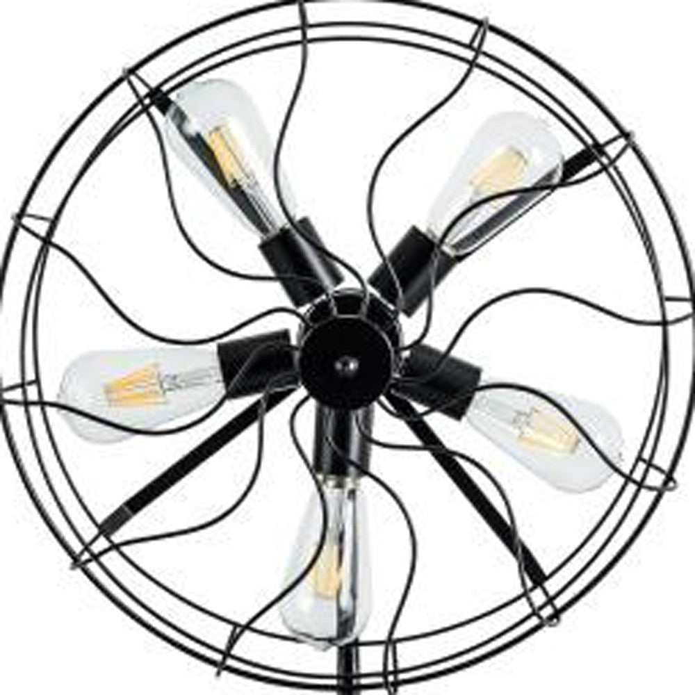 Black Industrial Fan Design Table Lamp