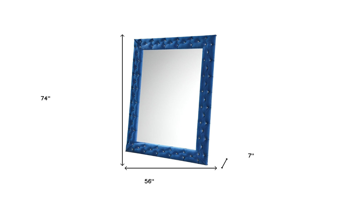 Blue Square Large Accent Mirror