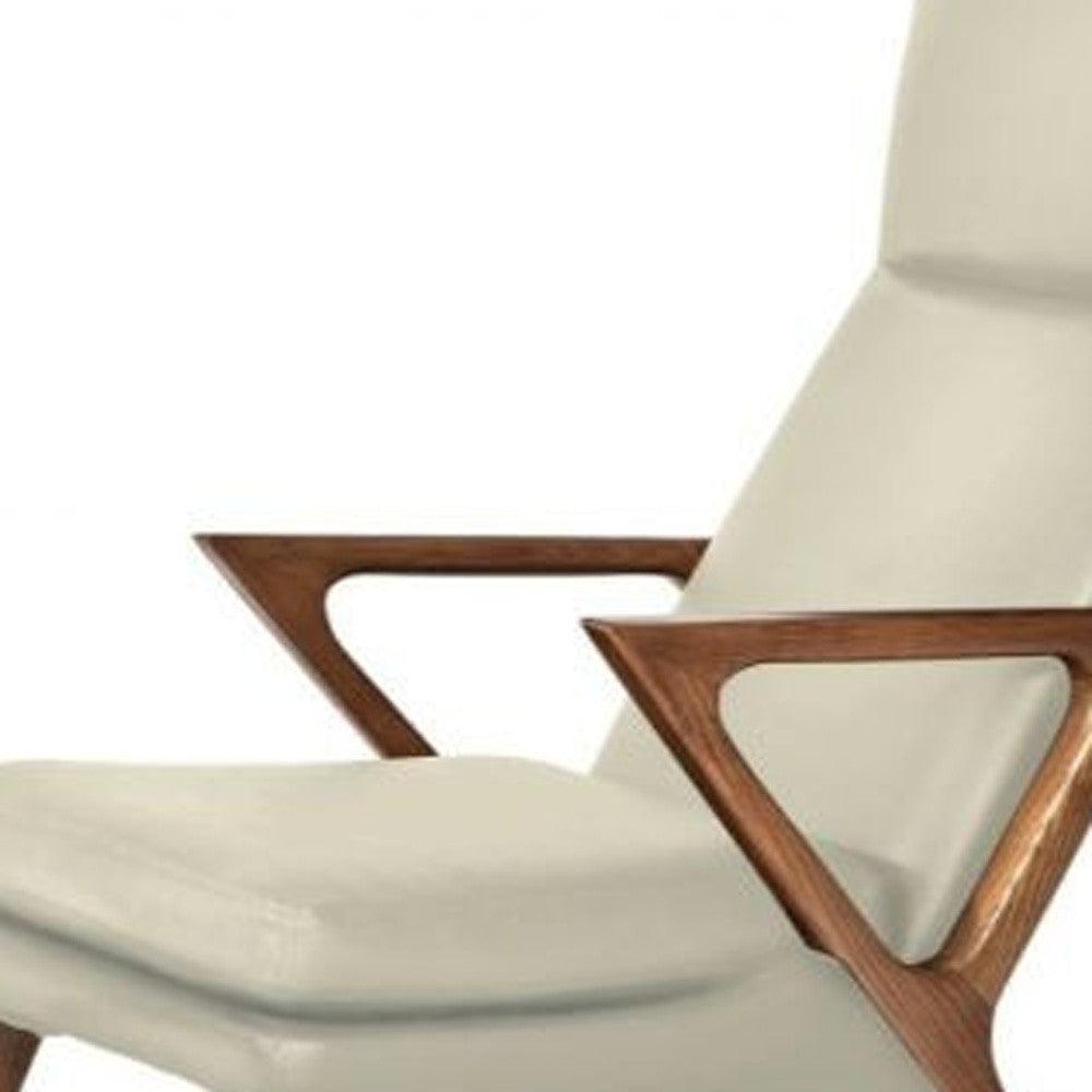 Reese Faux Leather Lounge Chair w/ Ottoman