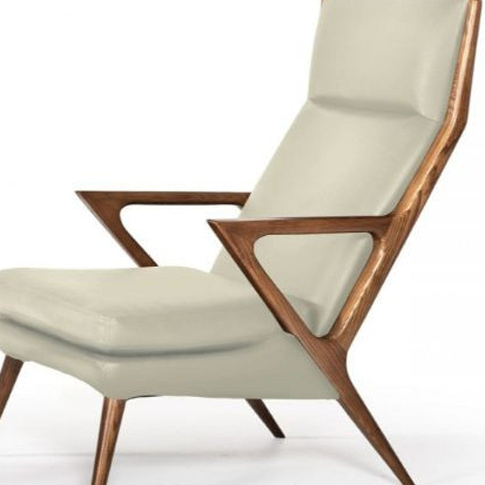 Reese Faux Leather Lounge Chair w/ Ottoman