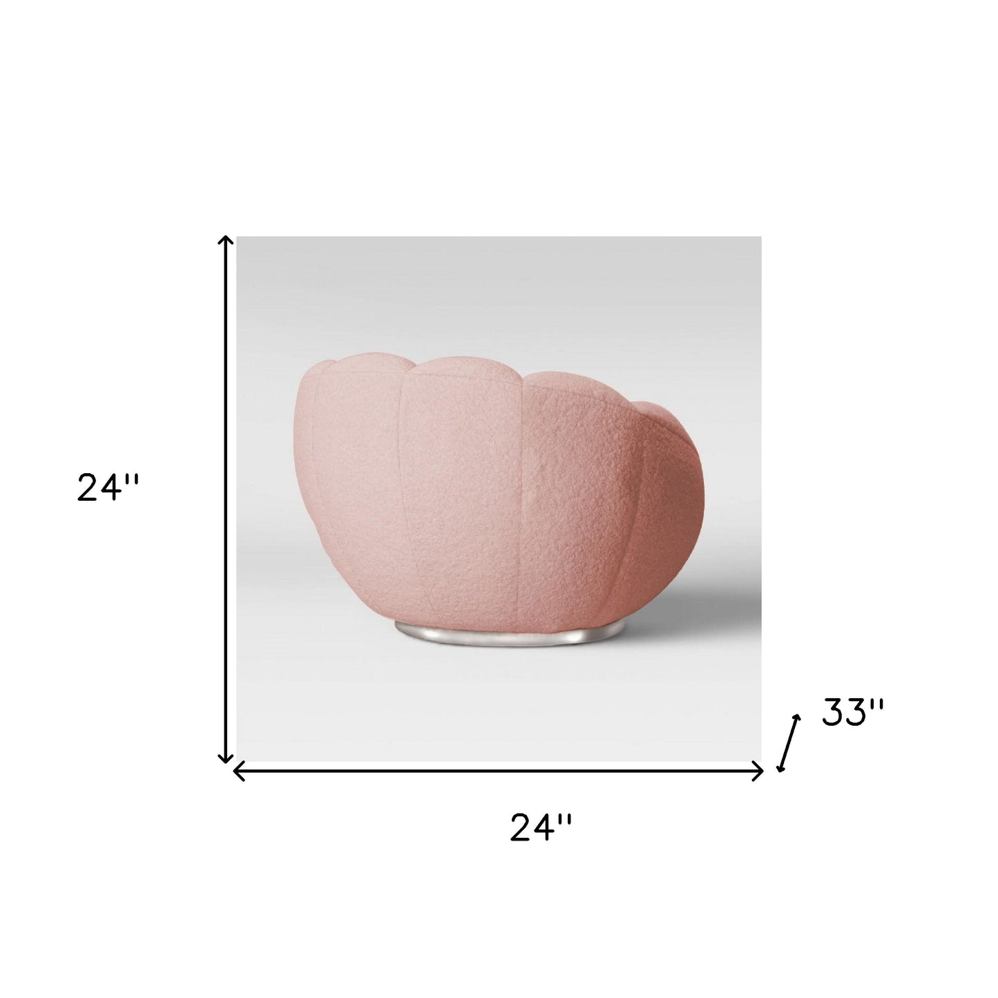 Pink Shell Swivel Barrel Chair