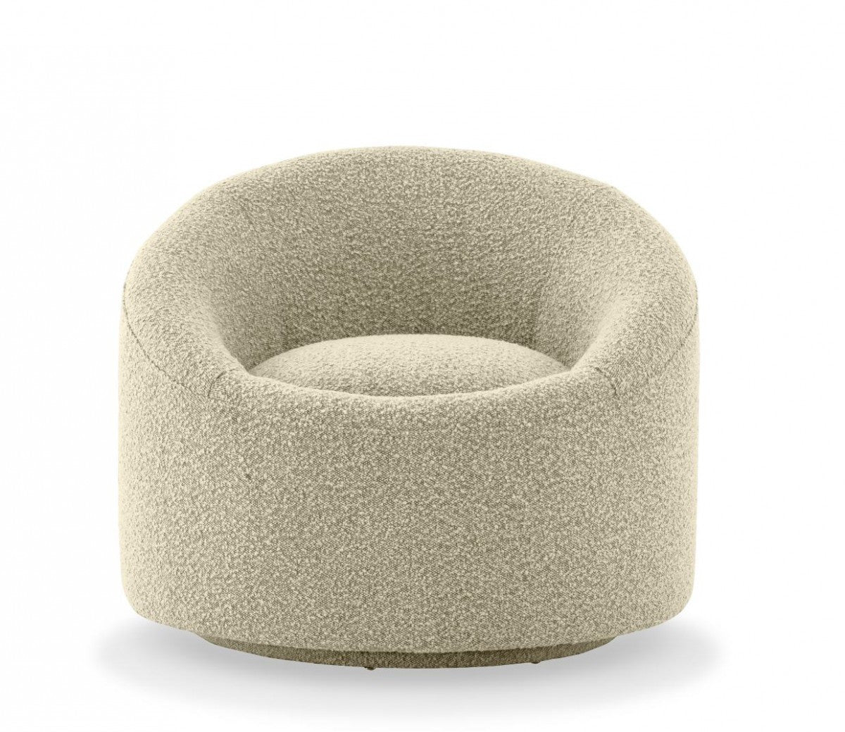 Beige Swivel Barrel Chair