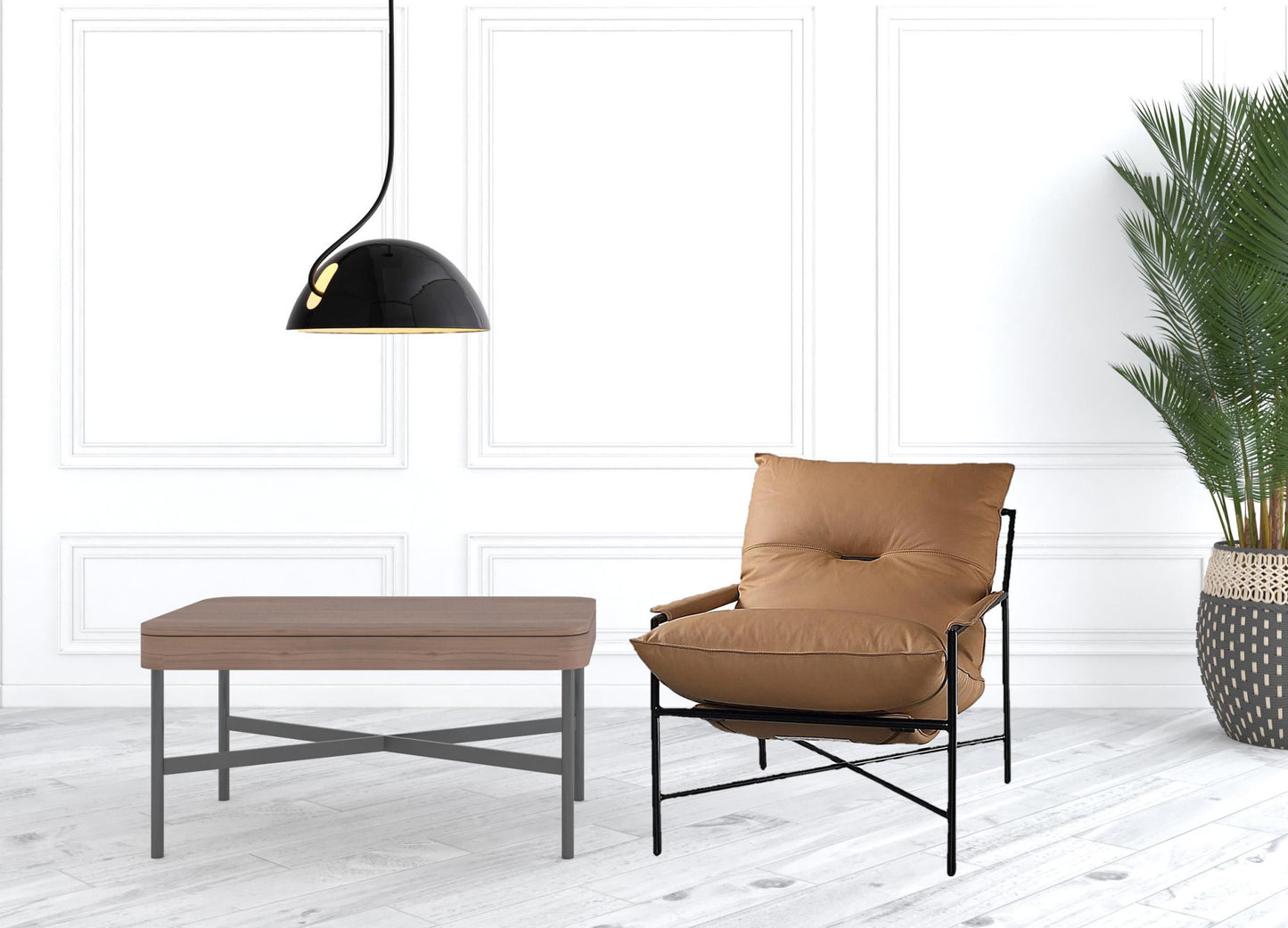 Marshall Top Grain Leather Arm Chair