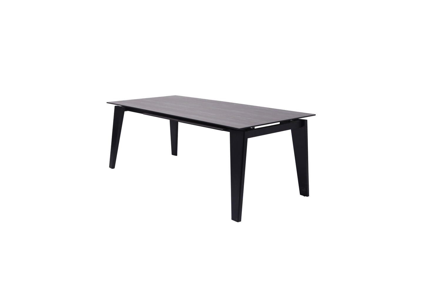 Gray And Black Ceramic And Solid Wood Drop Leaf Dining Table