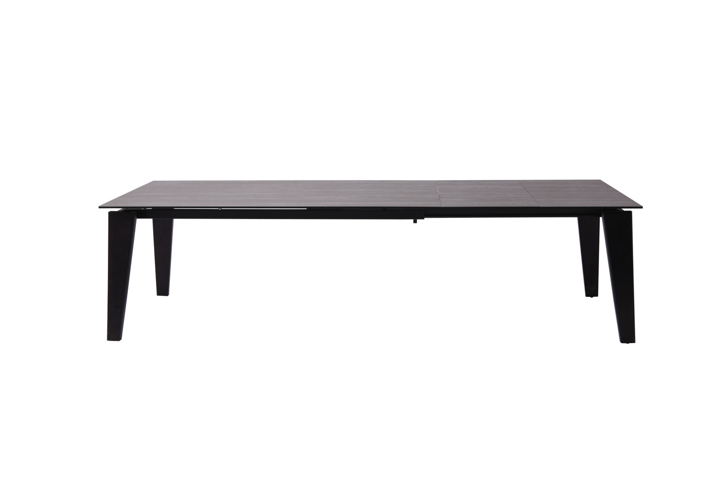 Gray And Black Ceramic And Solid Wood Drop Leaf Dining Table
