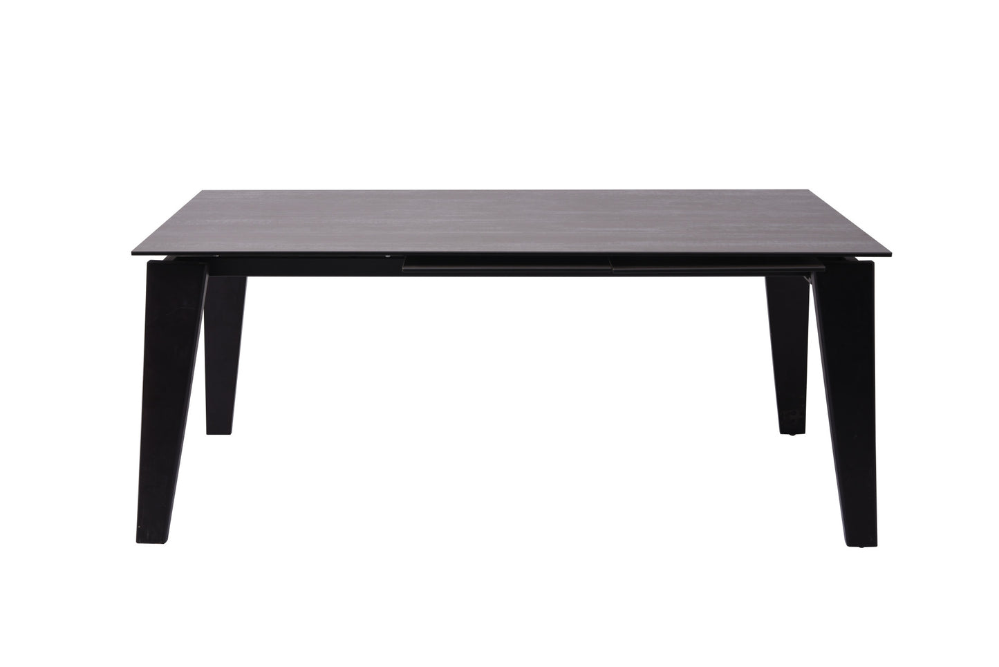 Gray And Black Ceramic And Solid Wood Drop Leaf Dining Table
