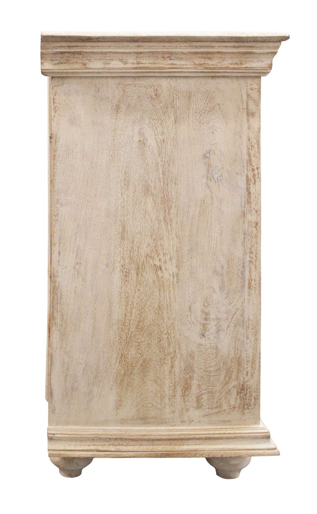 Beige Solid Wood Sideboard w/ 4 Doors
