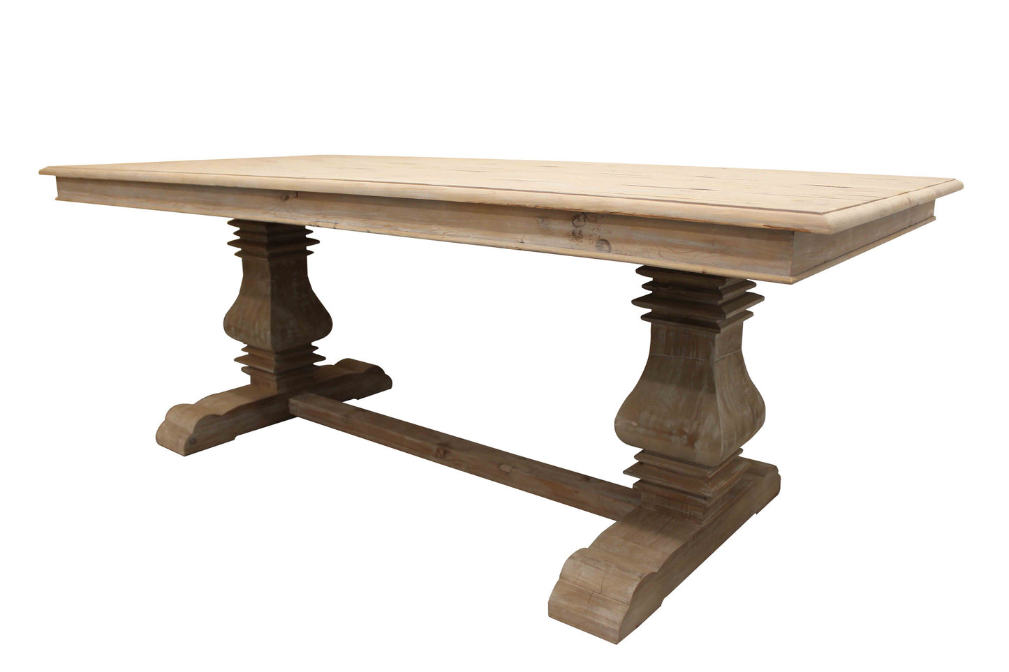Gray Solid Wood Dining Table