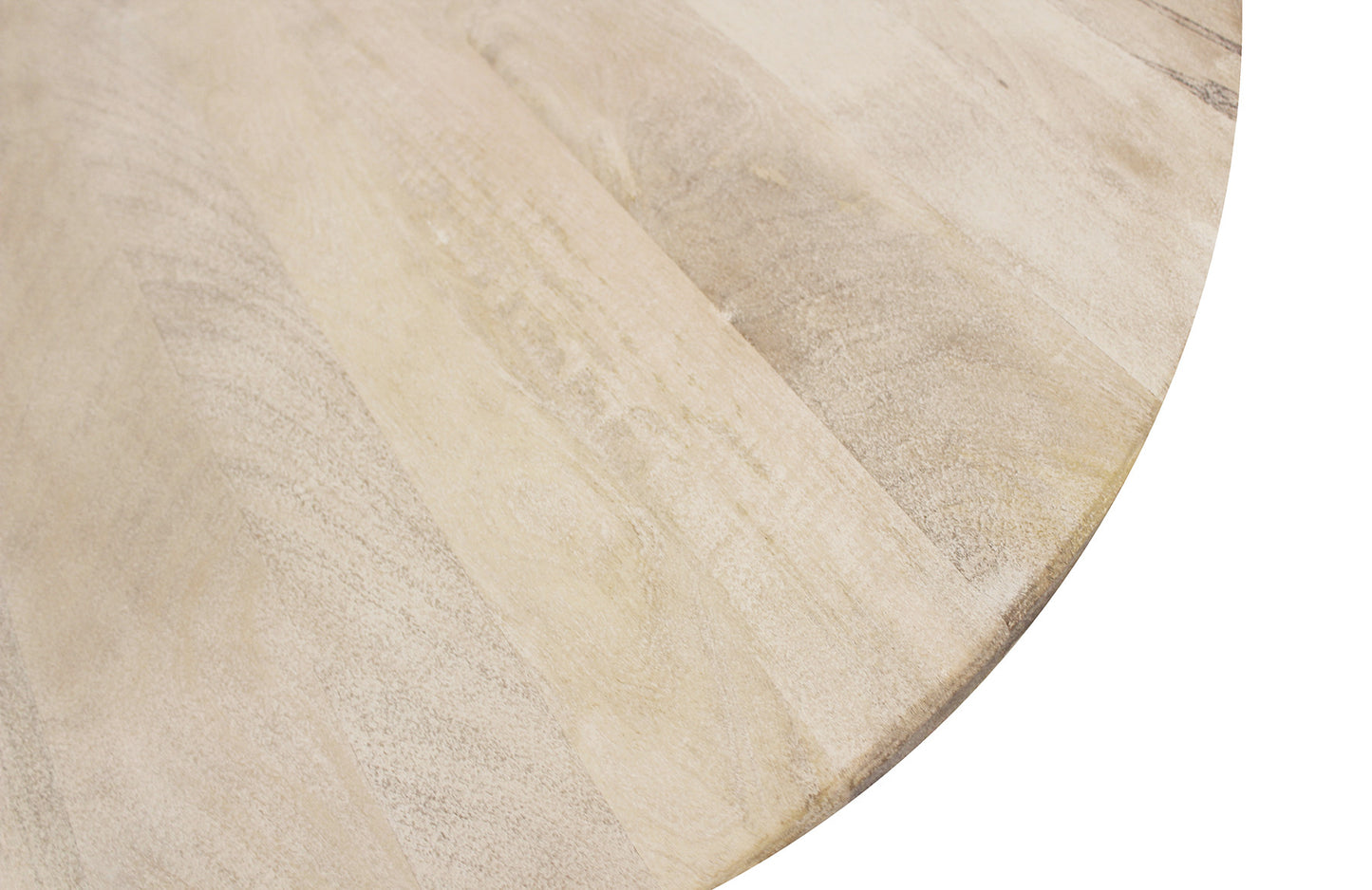 Brown Rounded Solid Wood Pedestal Base Dining Table